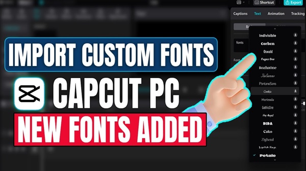 how to add custom fonts in capcut video