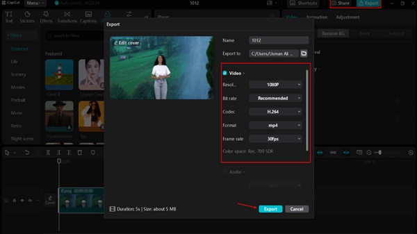 edit talking head videos in capcut